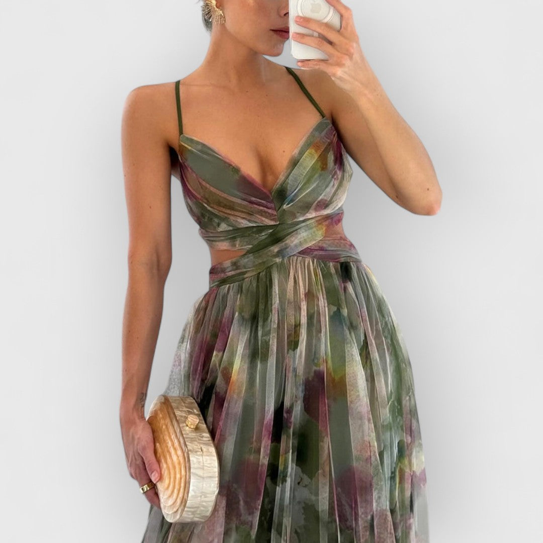Savora™ – Draped Cut-Out Maxi Dress