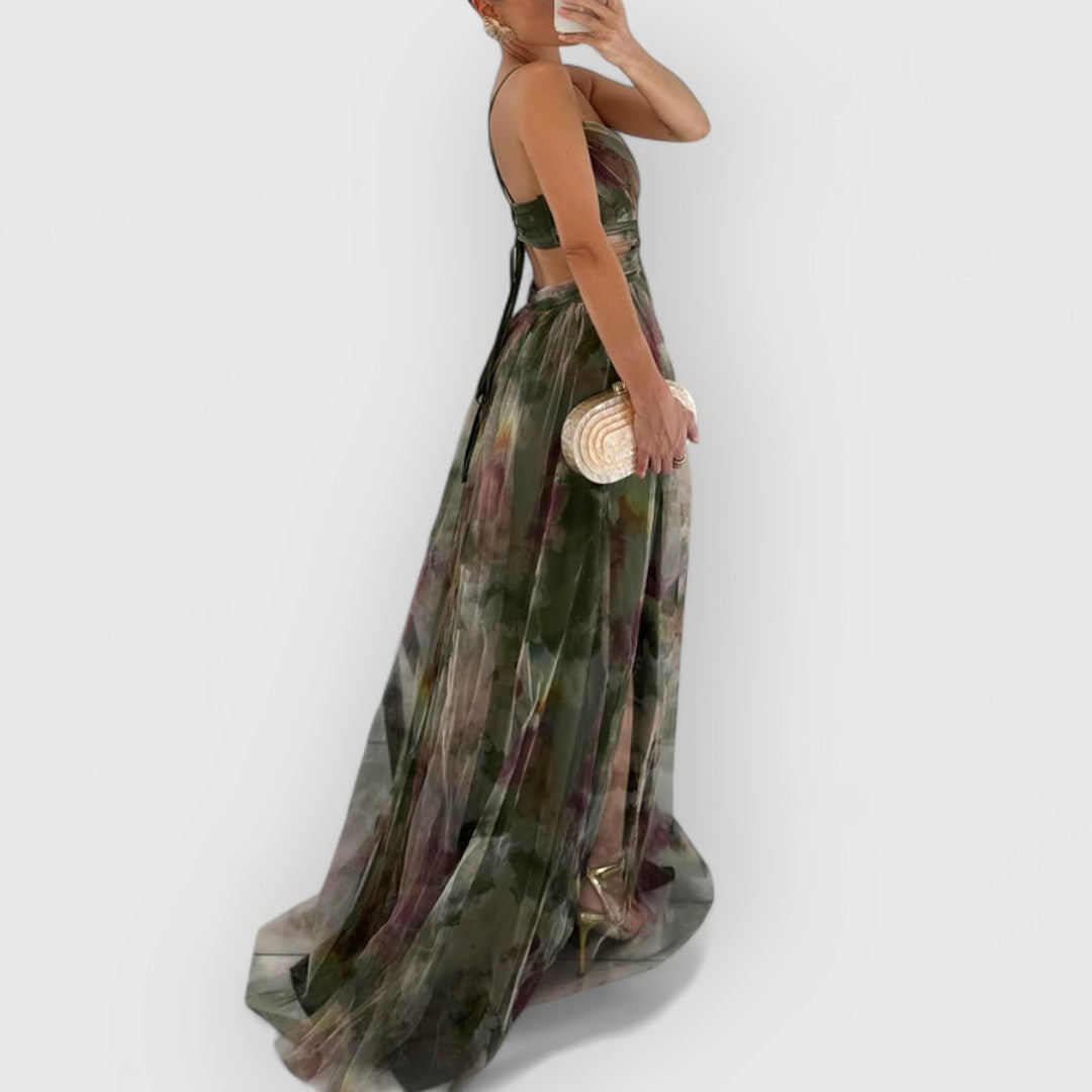 Savora™ – Draped Cut-Out Maxi Dress