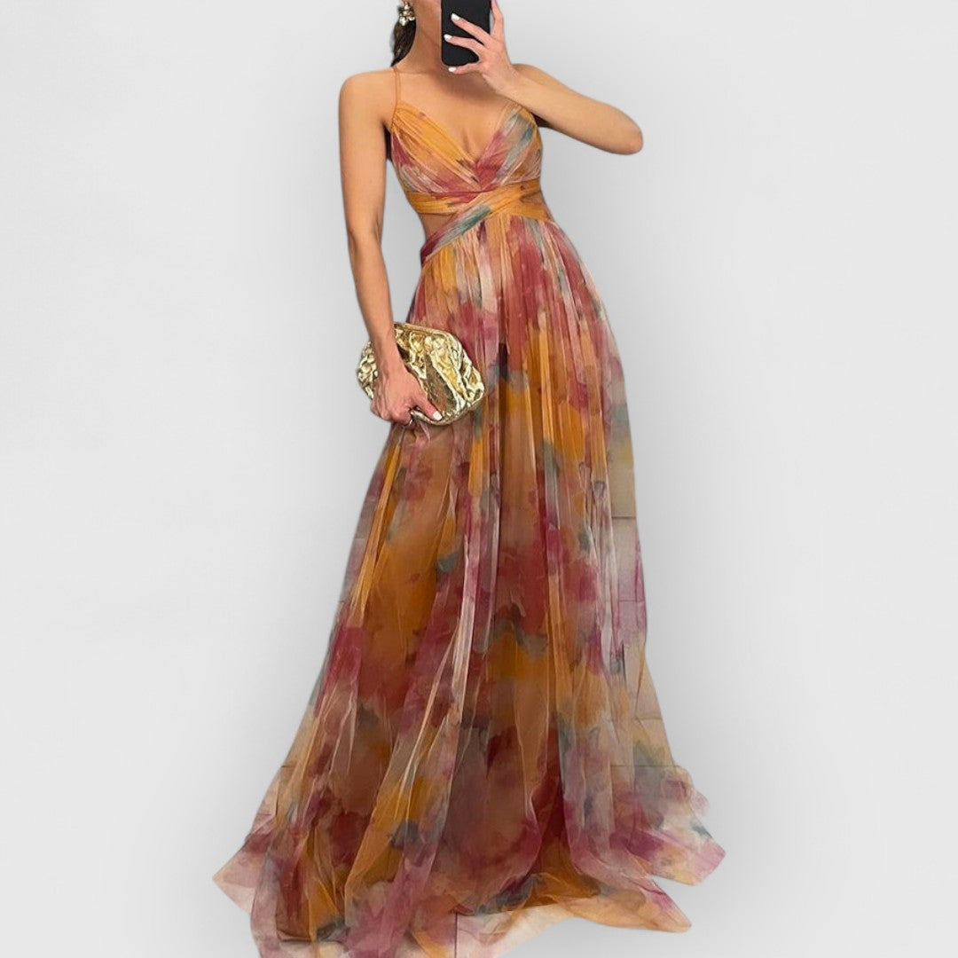 Savora™ – Draped Cut-Out Maxi Dress