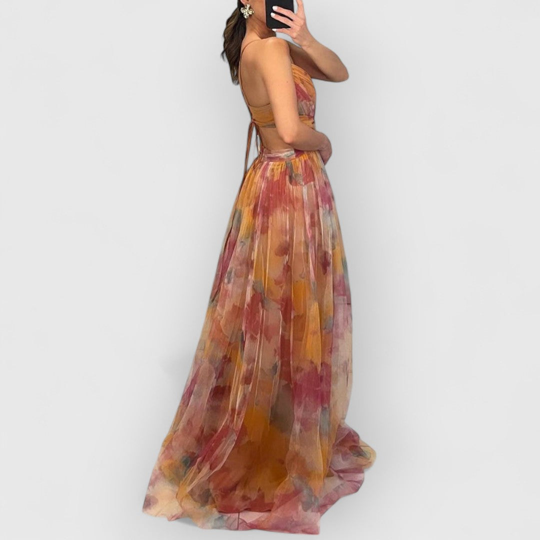 Savora™ – Draped Cut-Out Maxi Dress