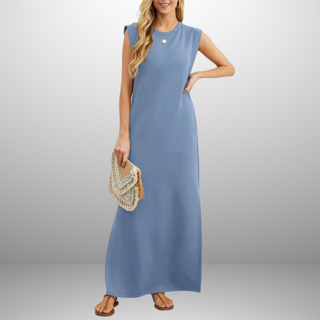 Savora™ – Sleeveless Maxi Side-Slit Dress