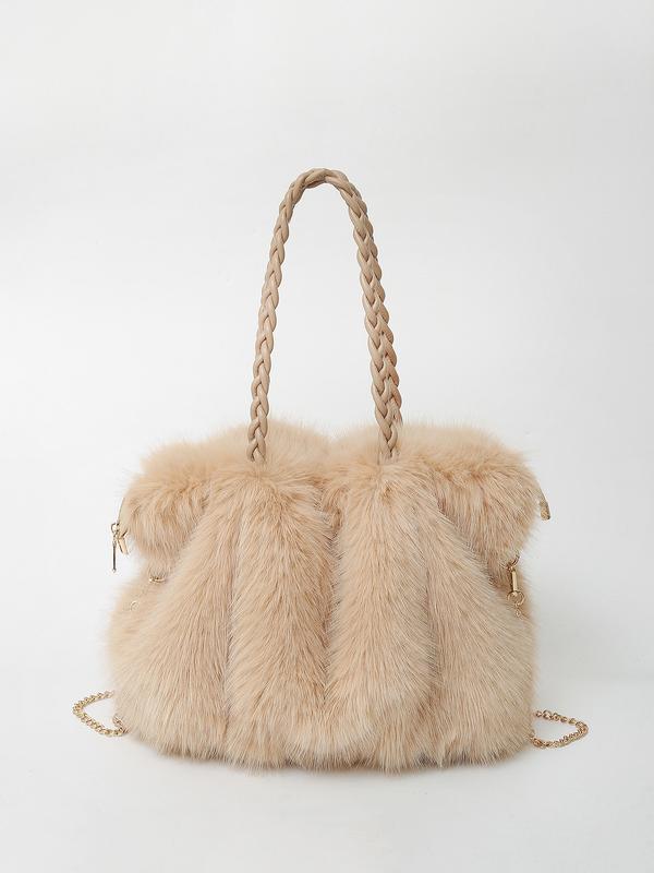 Candice - Plush Velvet Shoulder Tote