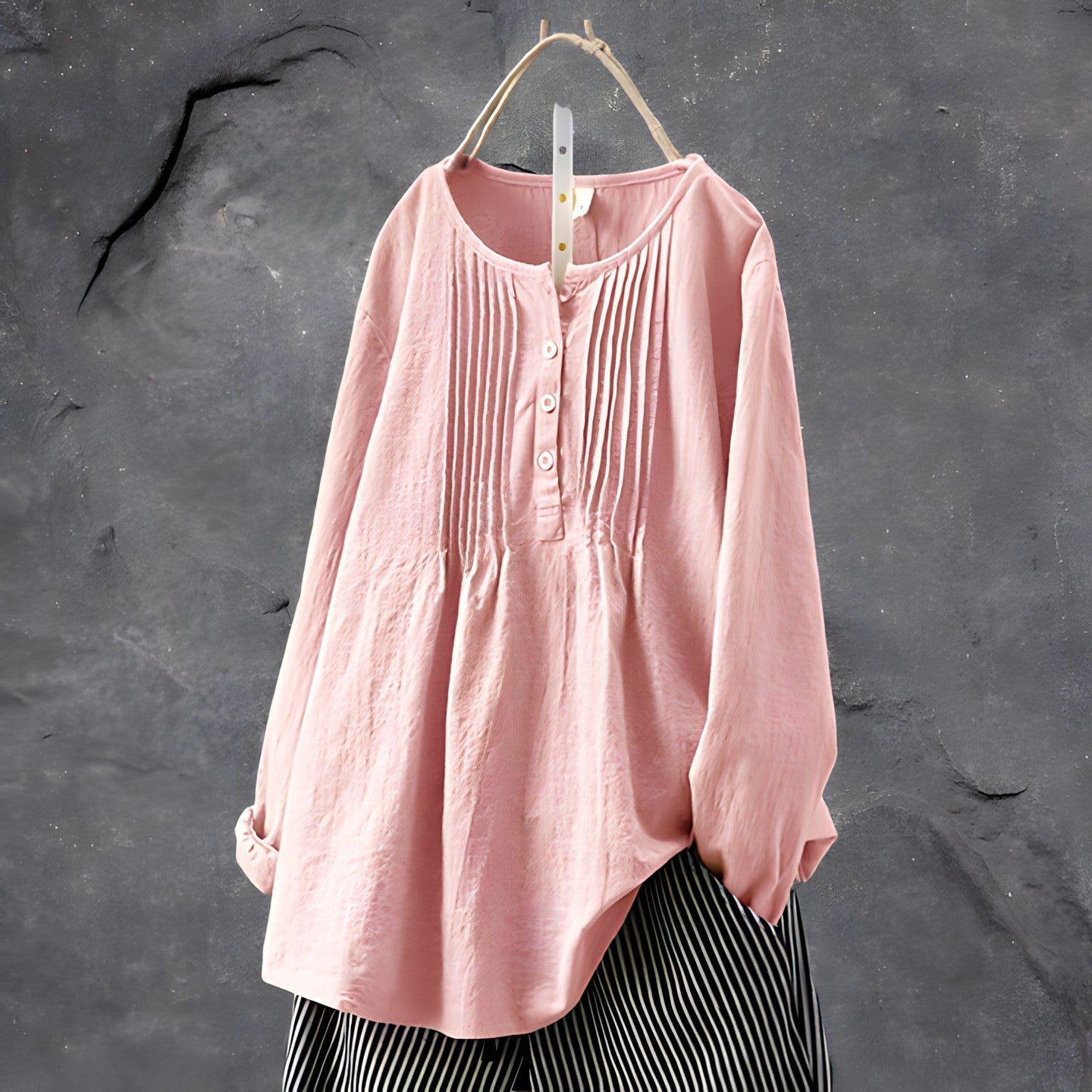 Savora™ – Pleated Button Blouse