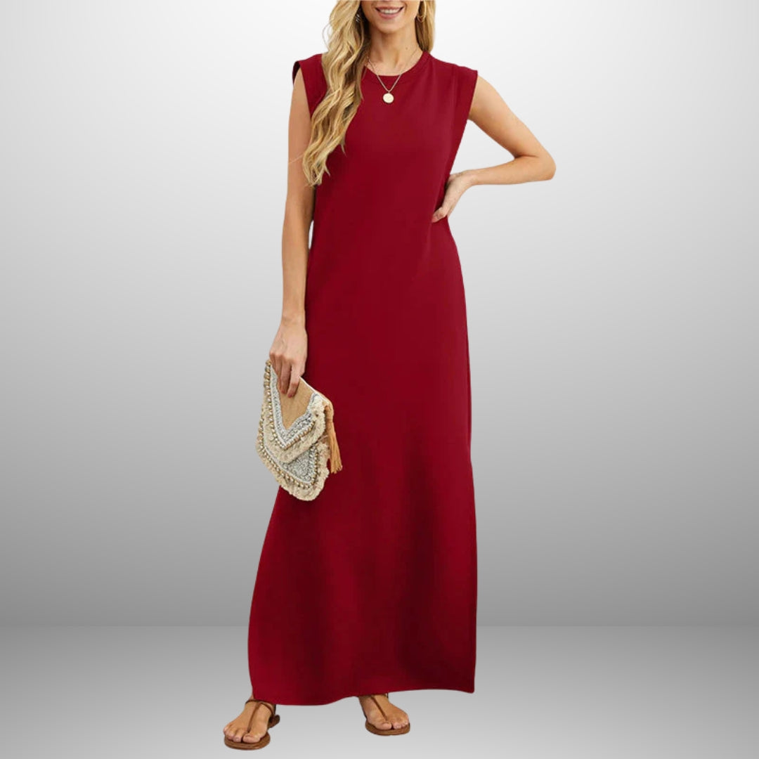 Savora™ – Sleeveless Maxi Side-Slit Dress