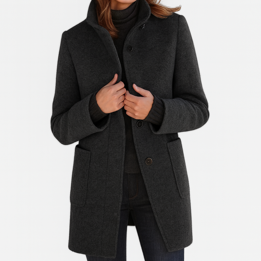 Savora™ | High Collar Jacket in Wool Blend