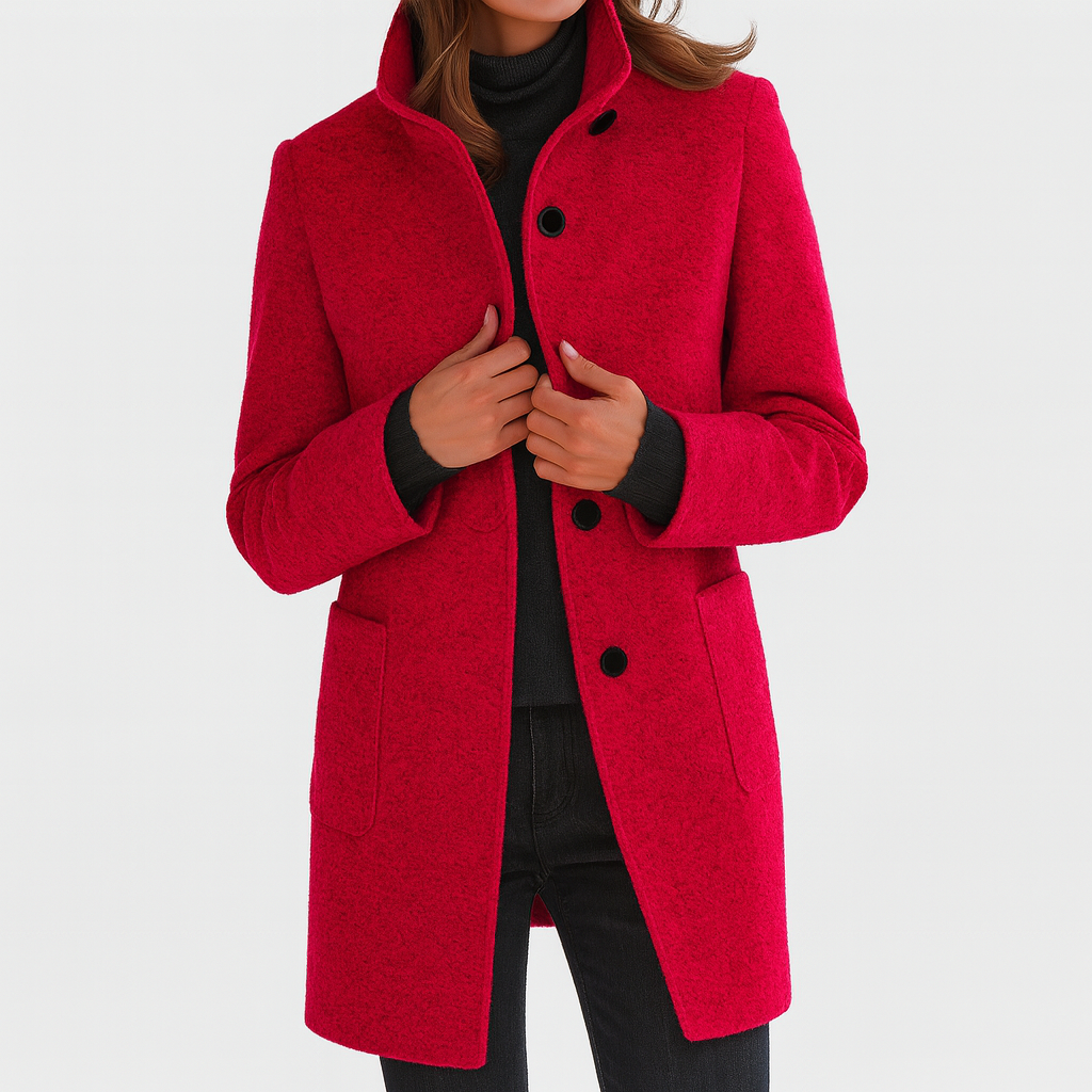 Savora™ | High Collar Jacket in Wool Blend