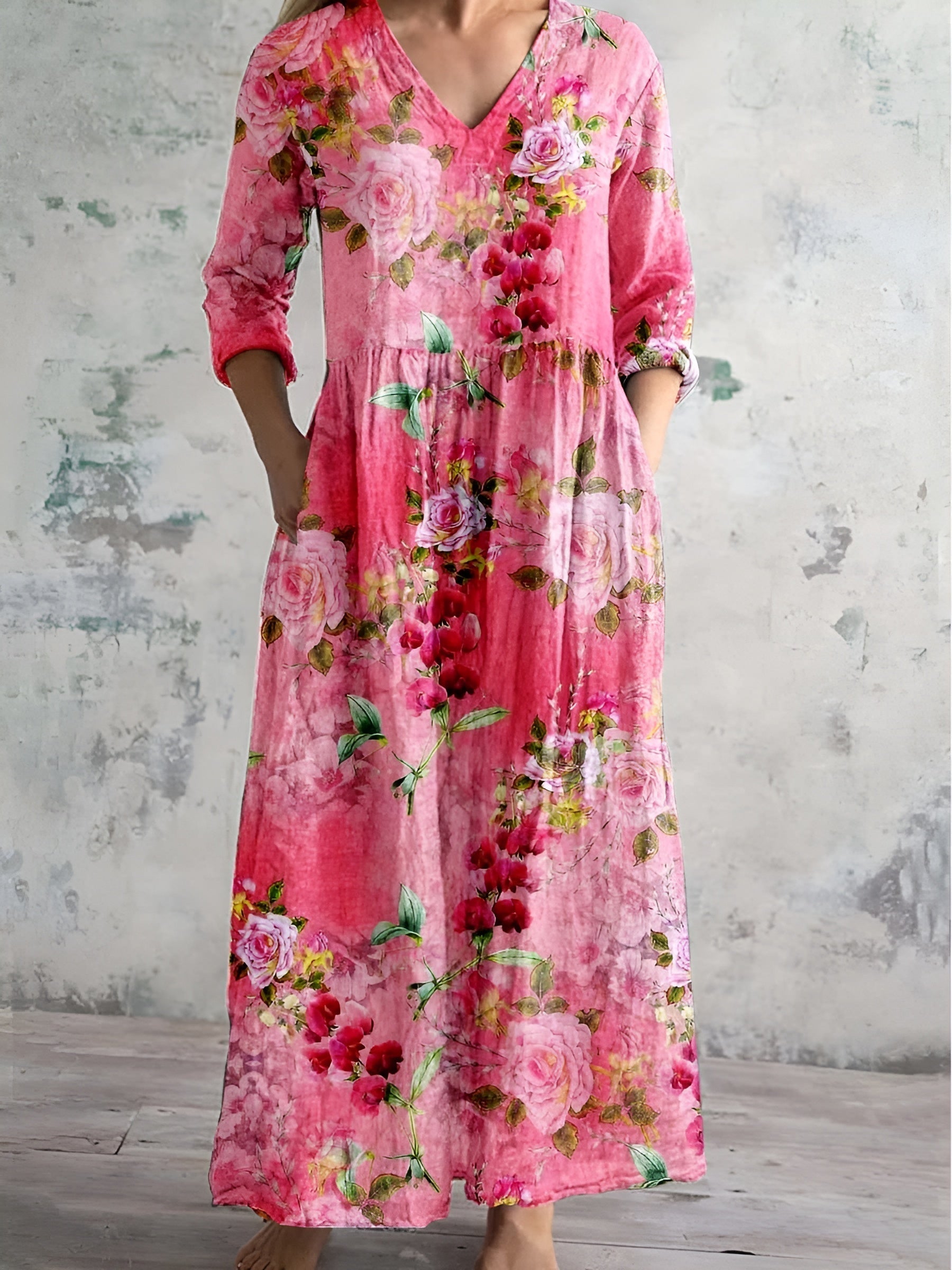 Savora™ – OldFlow Print Maxi Dress