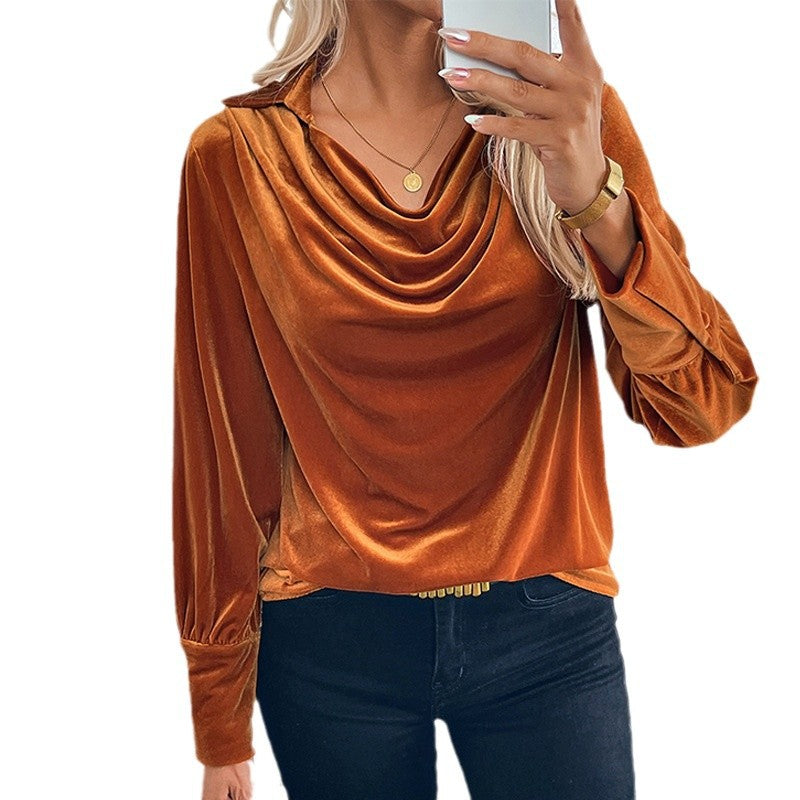 Savora™ - Elegant Velvet Blouse