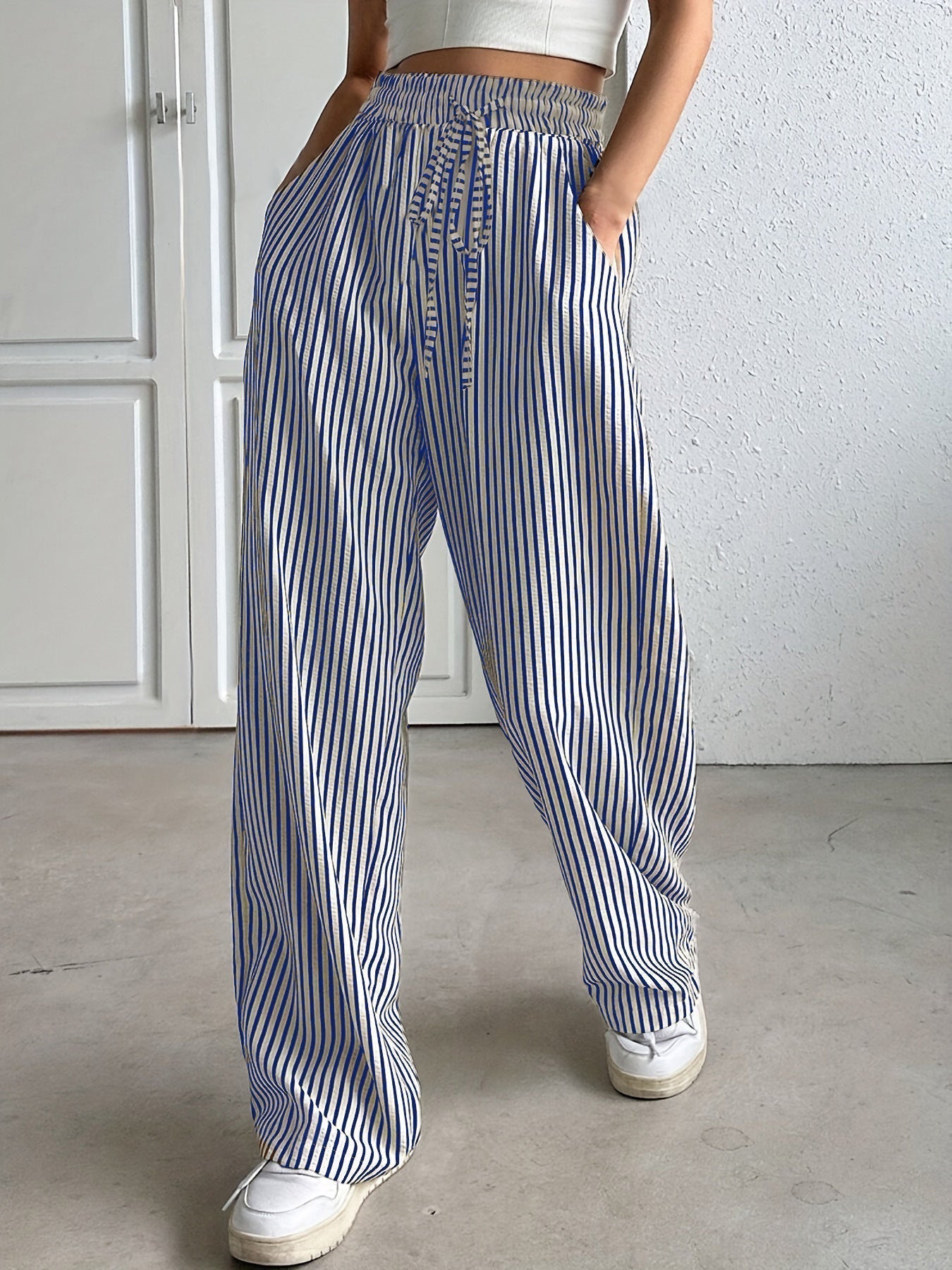 Savora™ – Wide-Leg Striped Trousers