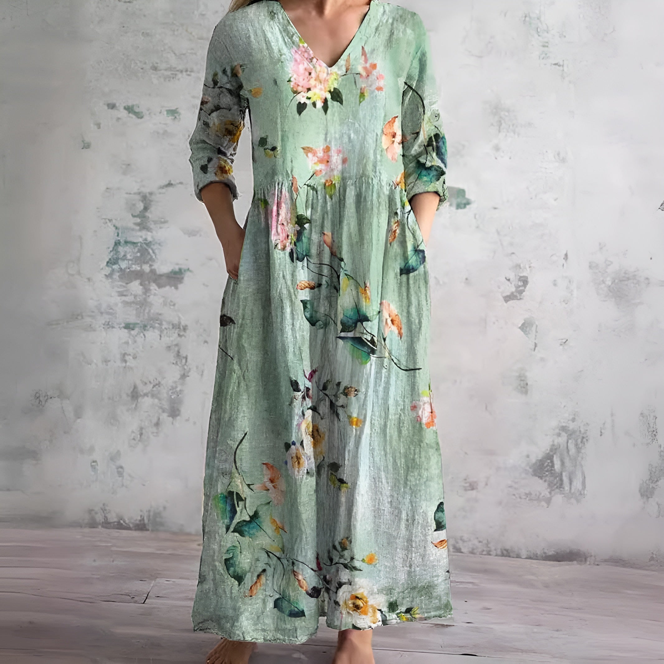 Savora™ – OldFlow Print Maxi Dress