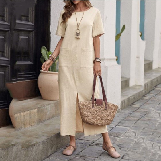 Savora™ – Short Sleeve Pocket Maxi Dress