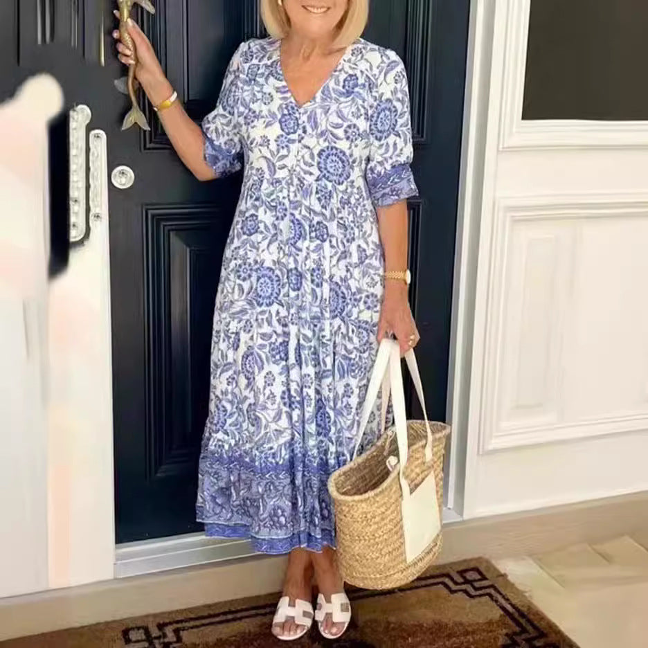 Savora™ – Bohemian Floral Maxi Dress