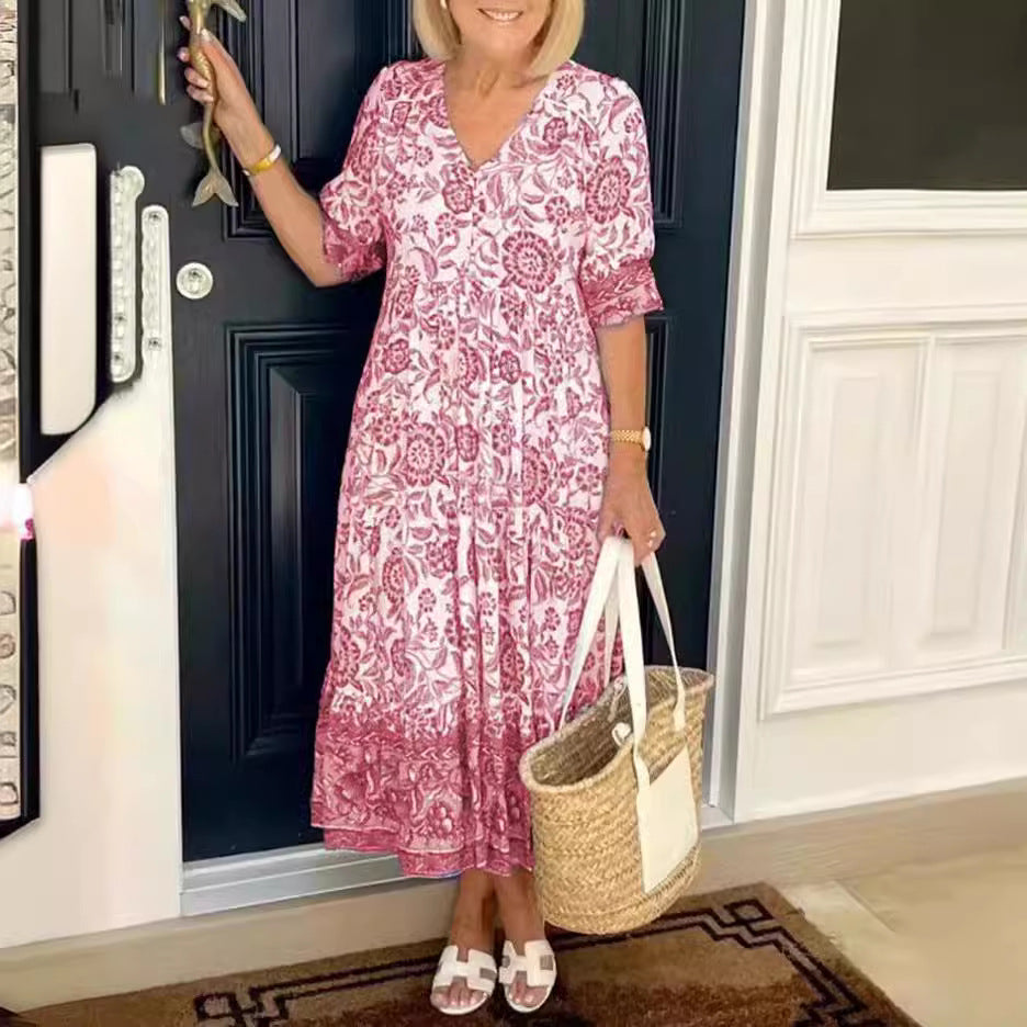 Savora™ – Bohemian Floral Maxi Dress