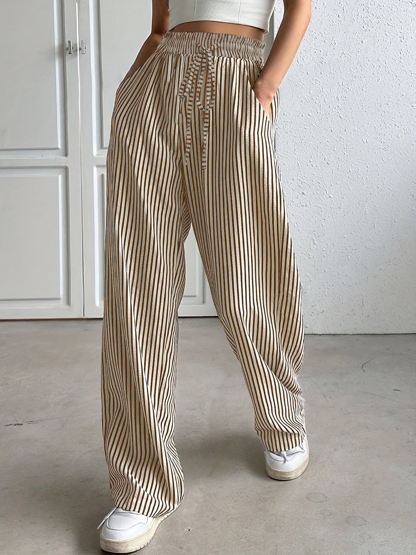Savora™ – Wide-Leg Striped Trousers