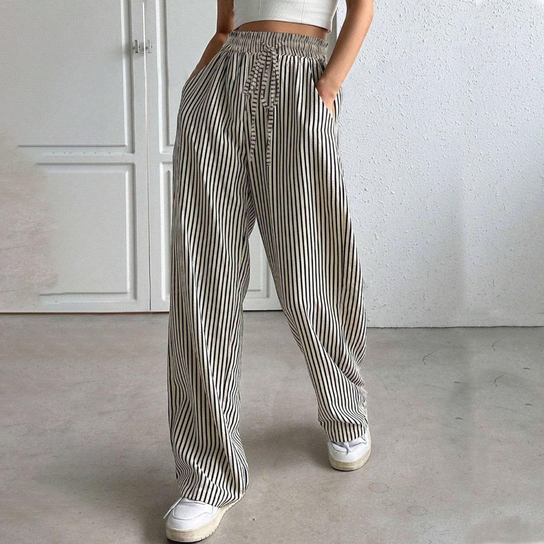 Savora™ – Wide-Leg Striped Trousers