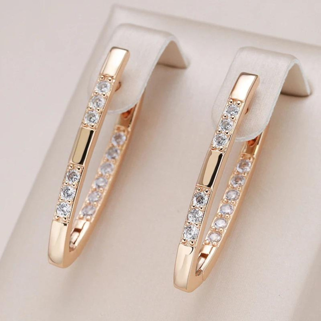 Savora™ - Elegant Zirconia Earrings in Gold