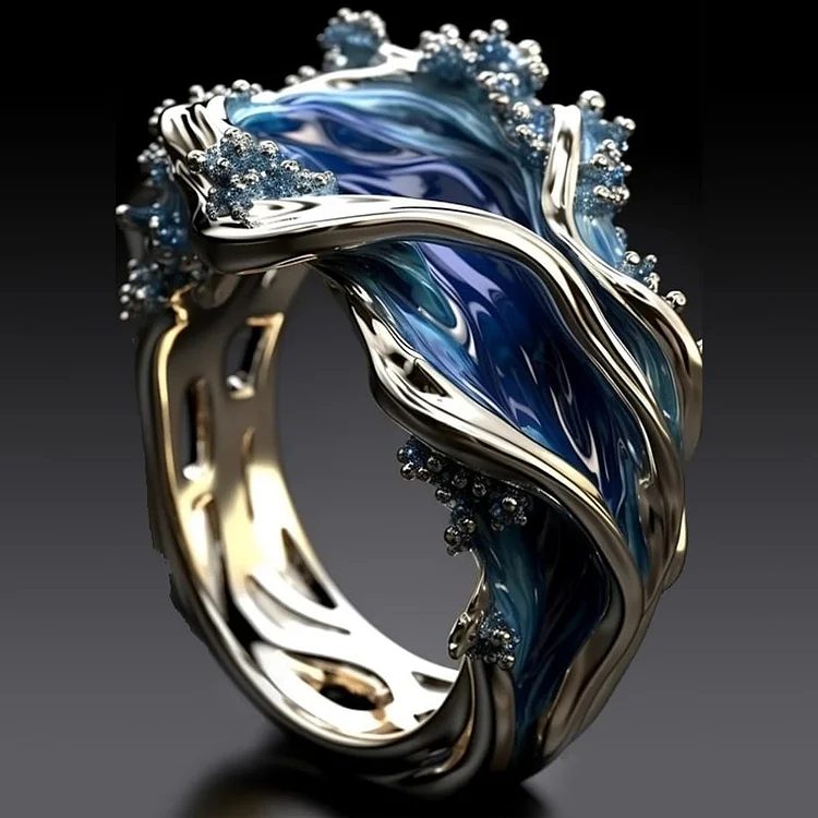Savora™ - Vintage Golden Ocean Wavy Ring