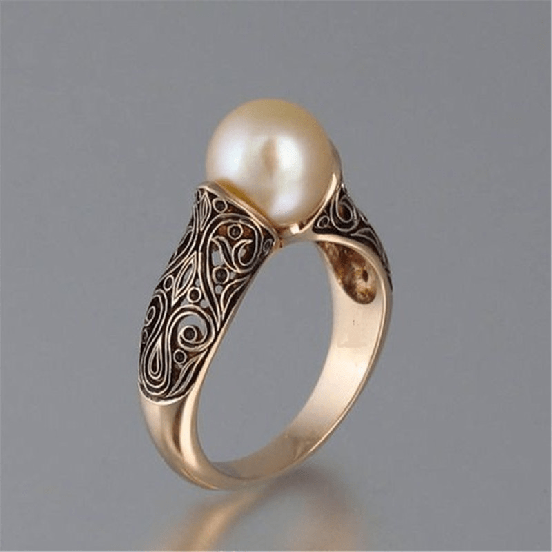 Savora™- Vintage Pearl Golden Ring