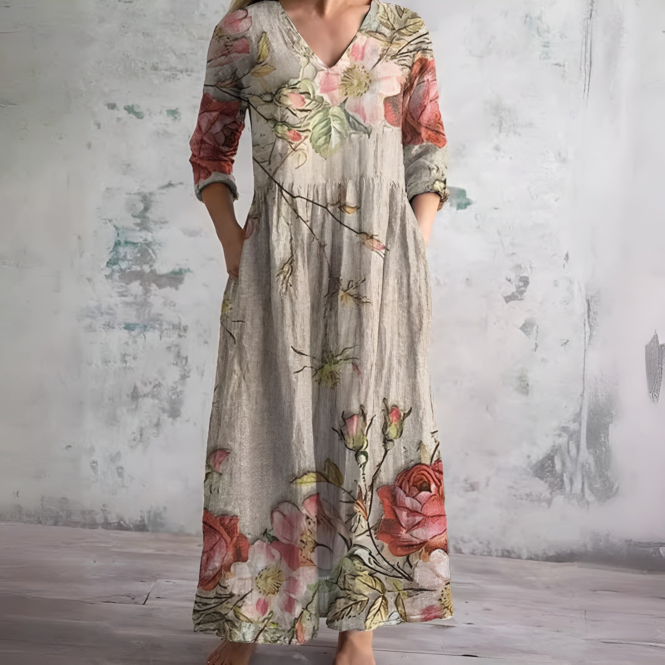 Savora™ – OldFlow Print Maxi Dress
