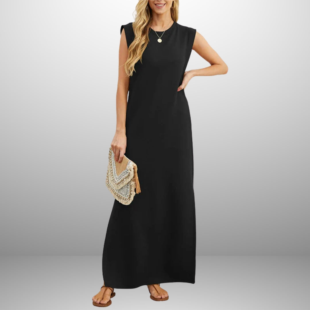 Savora™ – Sleeveless Maxi Side-Slit Dress