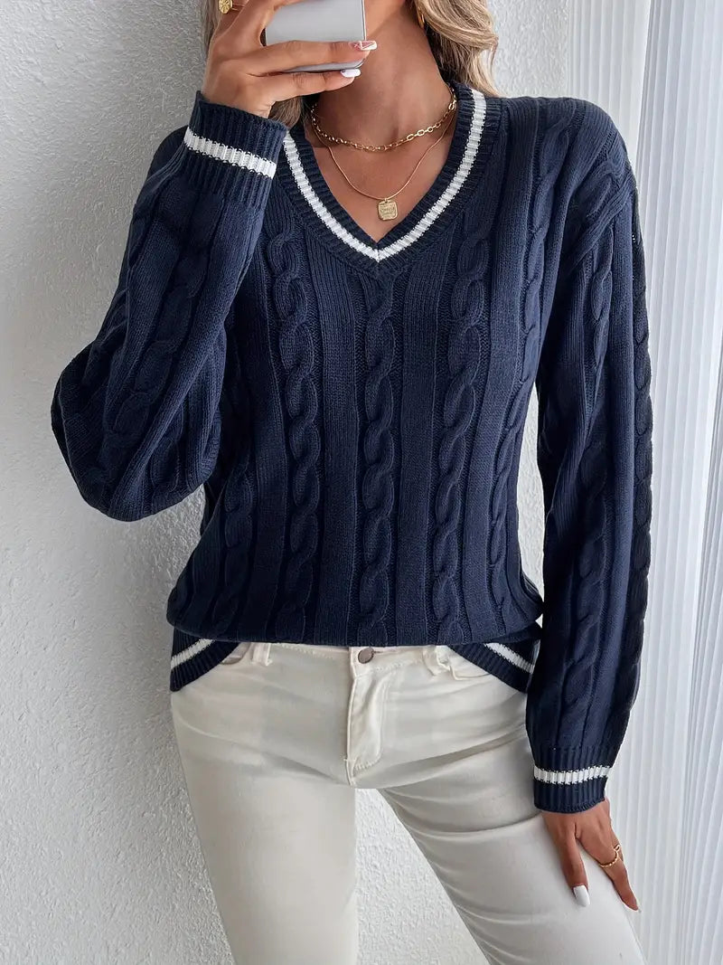 Savora™ | Comfortable V-Neck Autumn Sweater