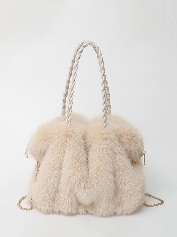 Candice - Plush Velvet Shoulder Tote
