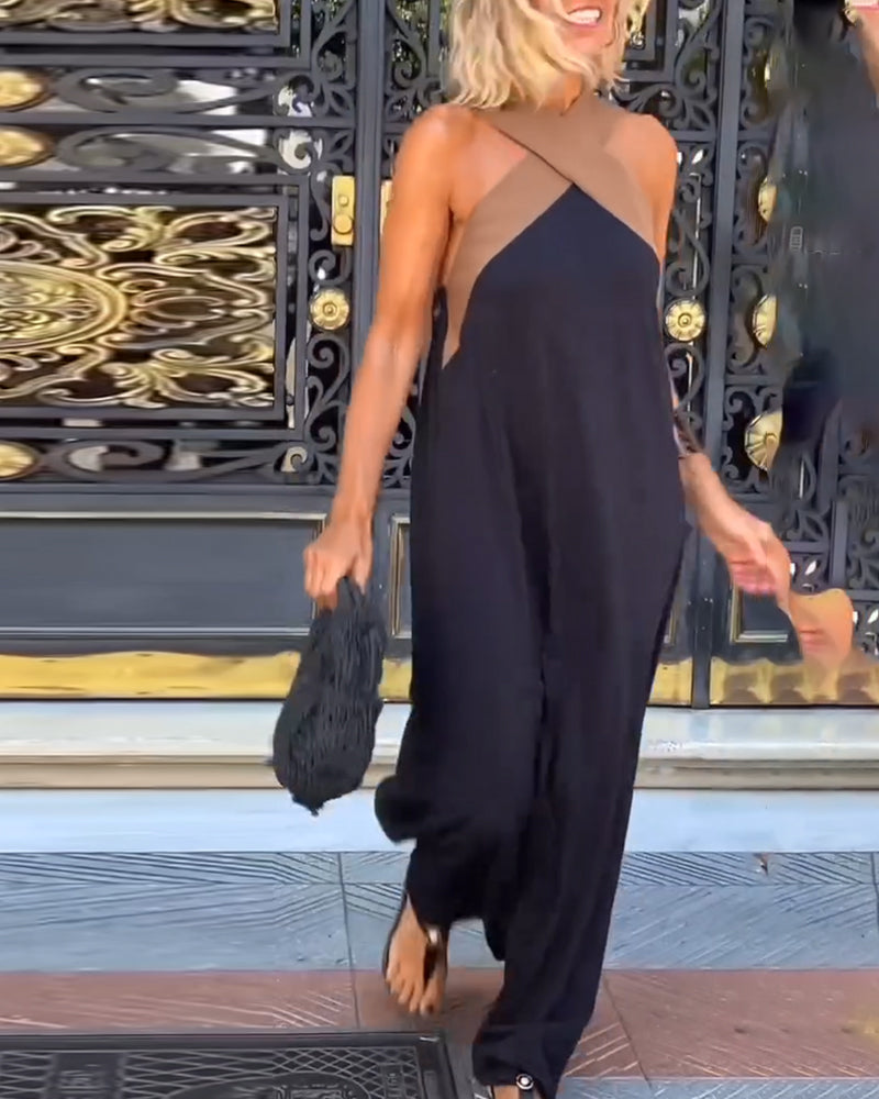 Savora™ – Crossover Halter Maxi Dress