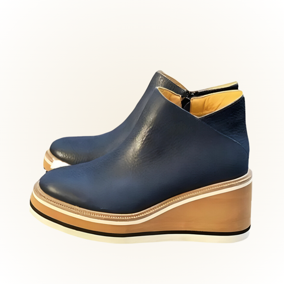 Savora™ | Orthopedic Leather ComfortStep Ankle Platform Boots