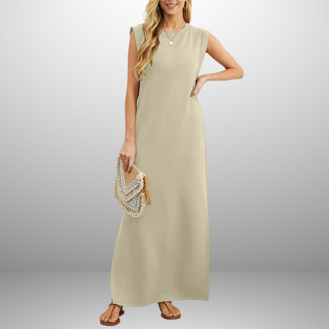 Savora™ – Sleeveless Maxi Side-Slit Dress