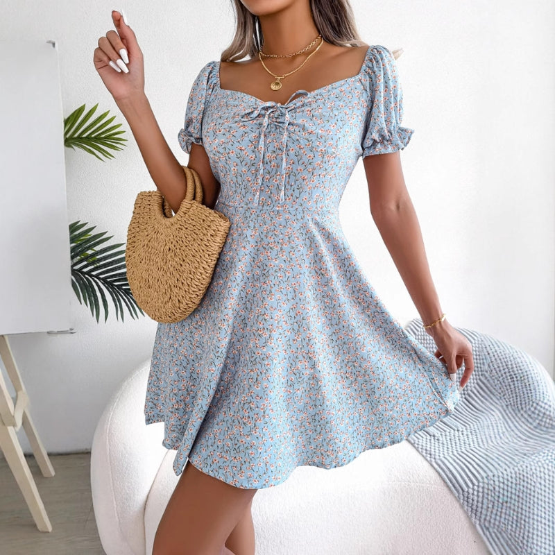 Eleanor - Elegant Floral Mini Dress