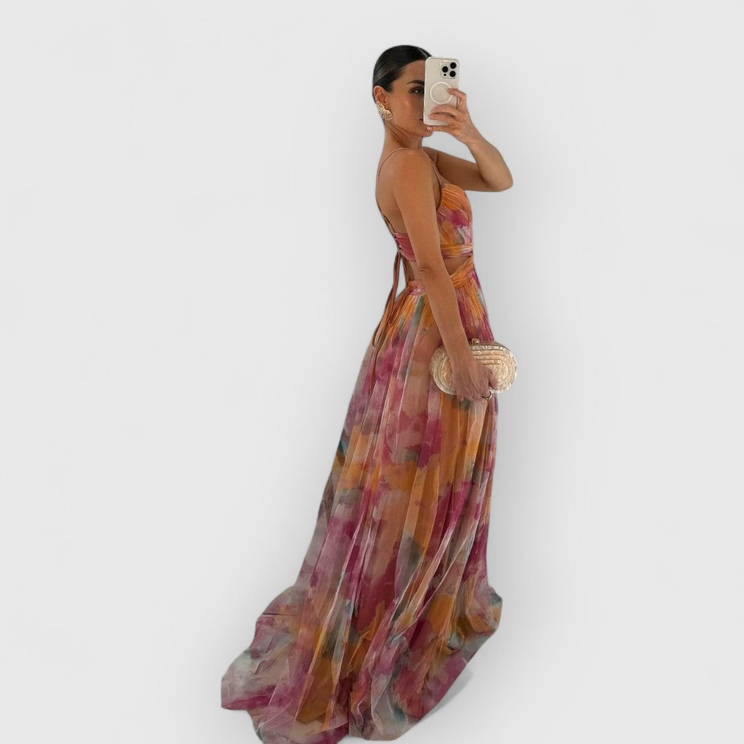 Savora™ – Draped Cut-Out Maxi Dress