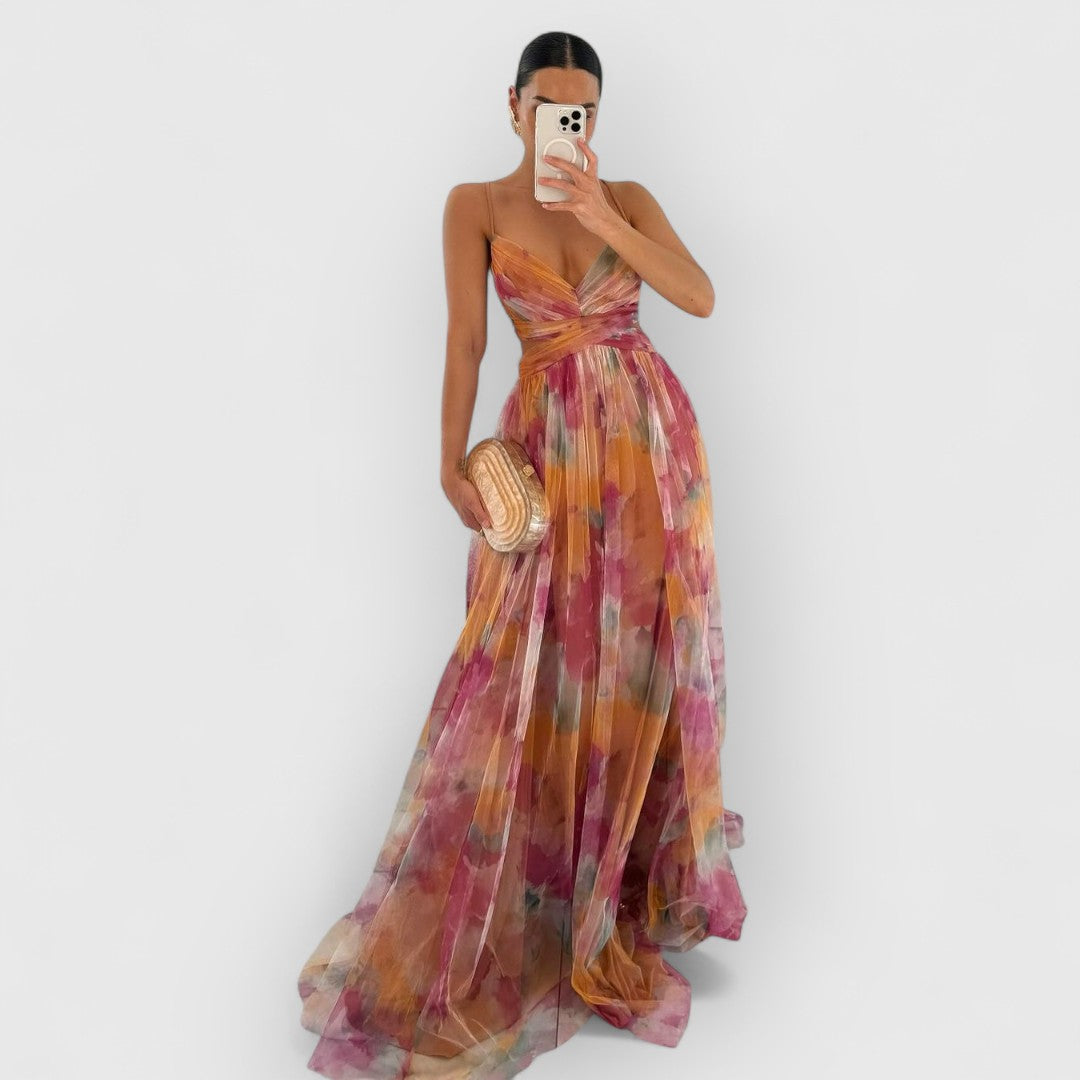 Savora™ – Draped Cut-Out Maxi Dress