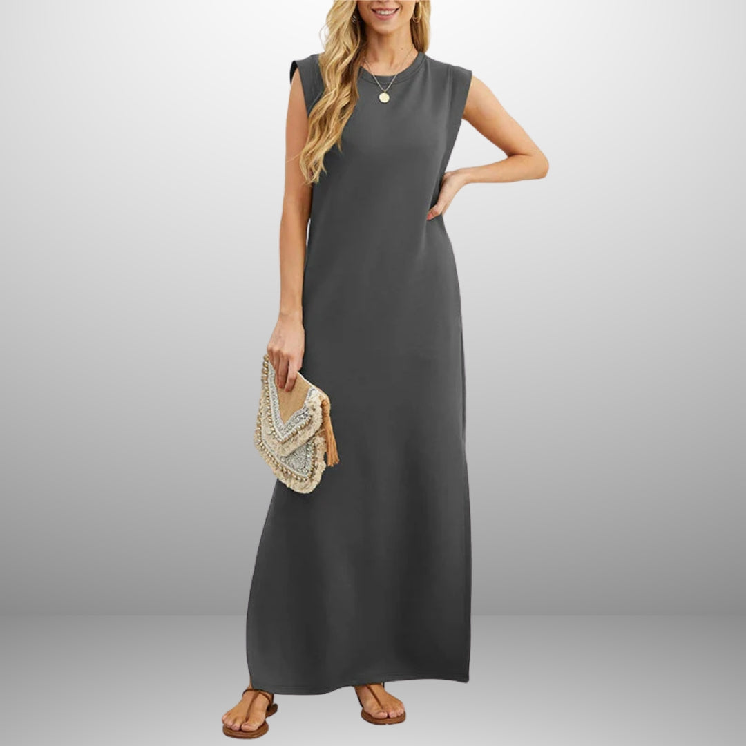 Savora™ – Sleeveless Maxi Side-Slit Dress