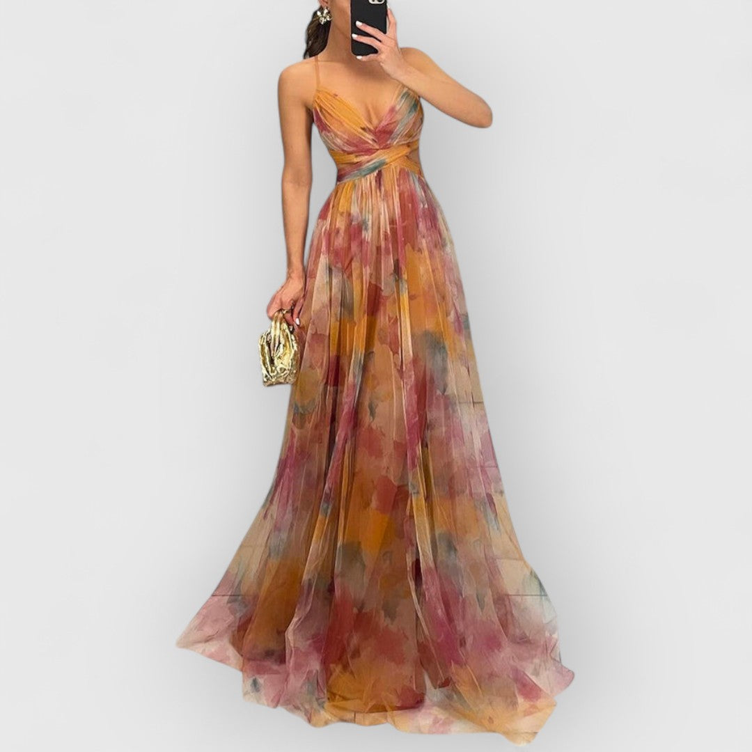 Savora™ – Draped Cut-Out Maxi Dress