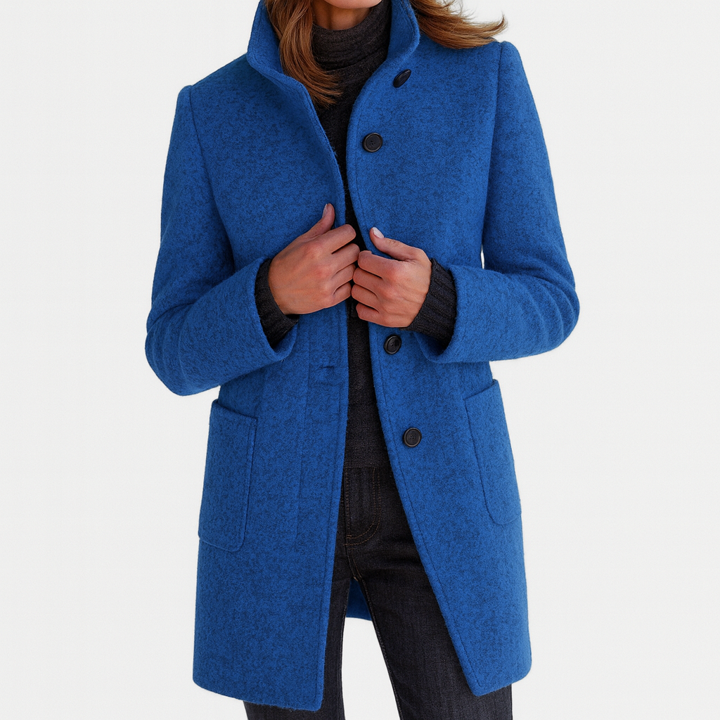 Savora™ | High Collar Jacket in Wool Blend