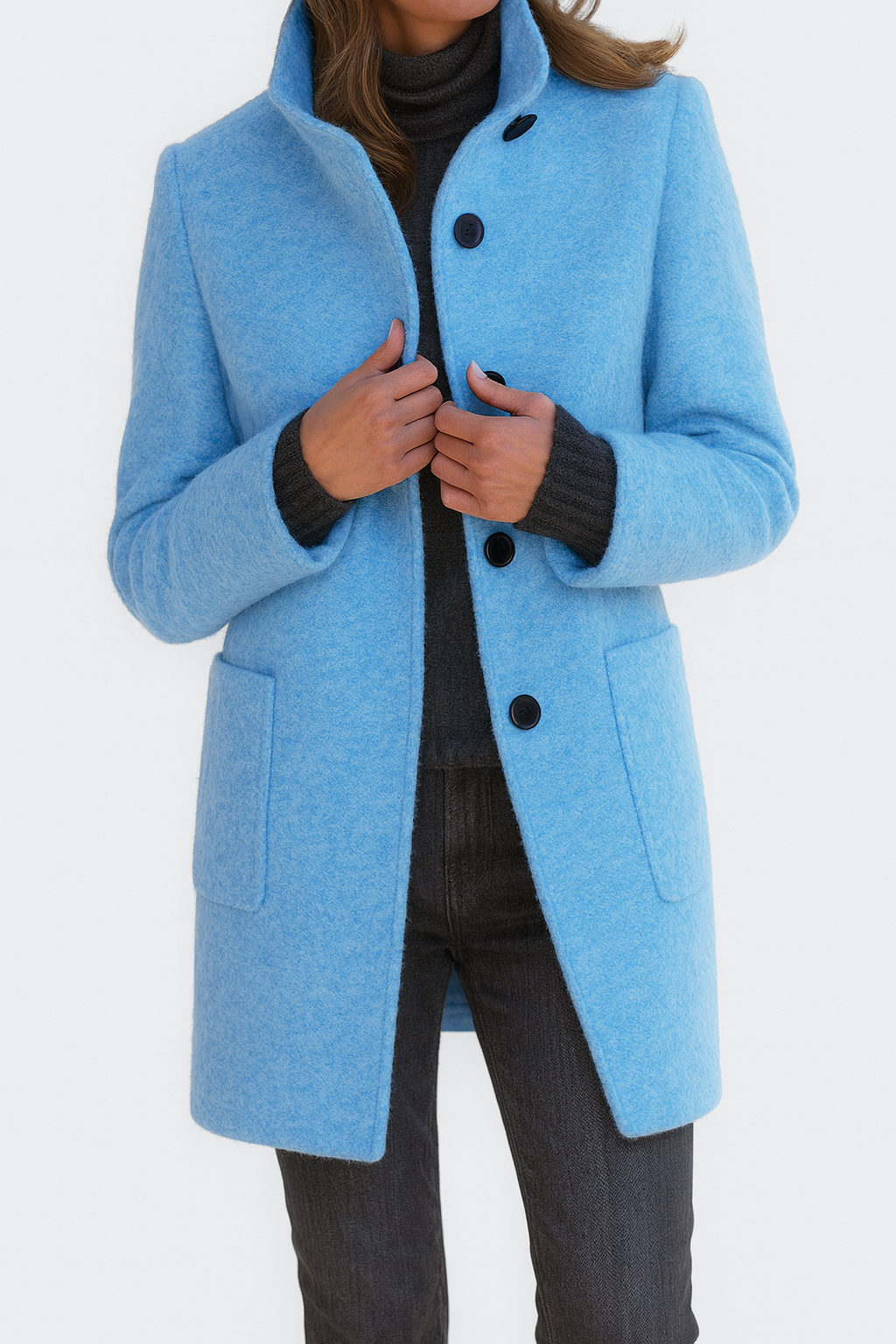 Savora™ | High Collar Jacket in Wool Blend