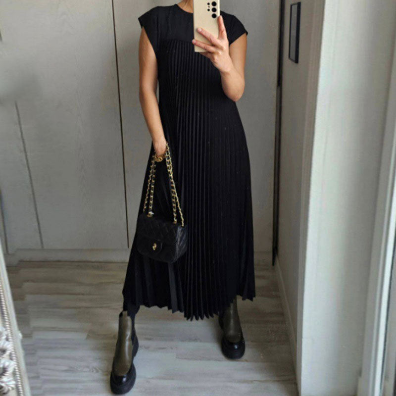 Savora™  – Pleated Sleeveless Maxi Dress