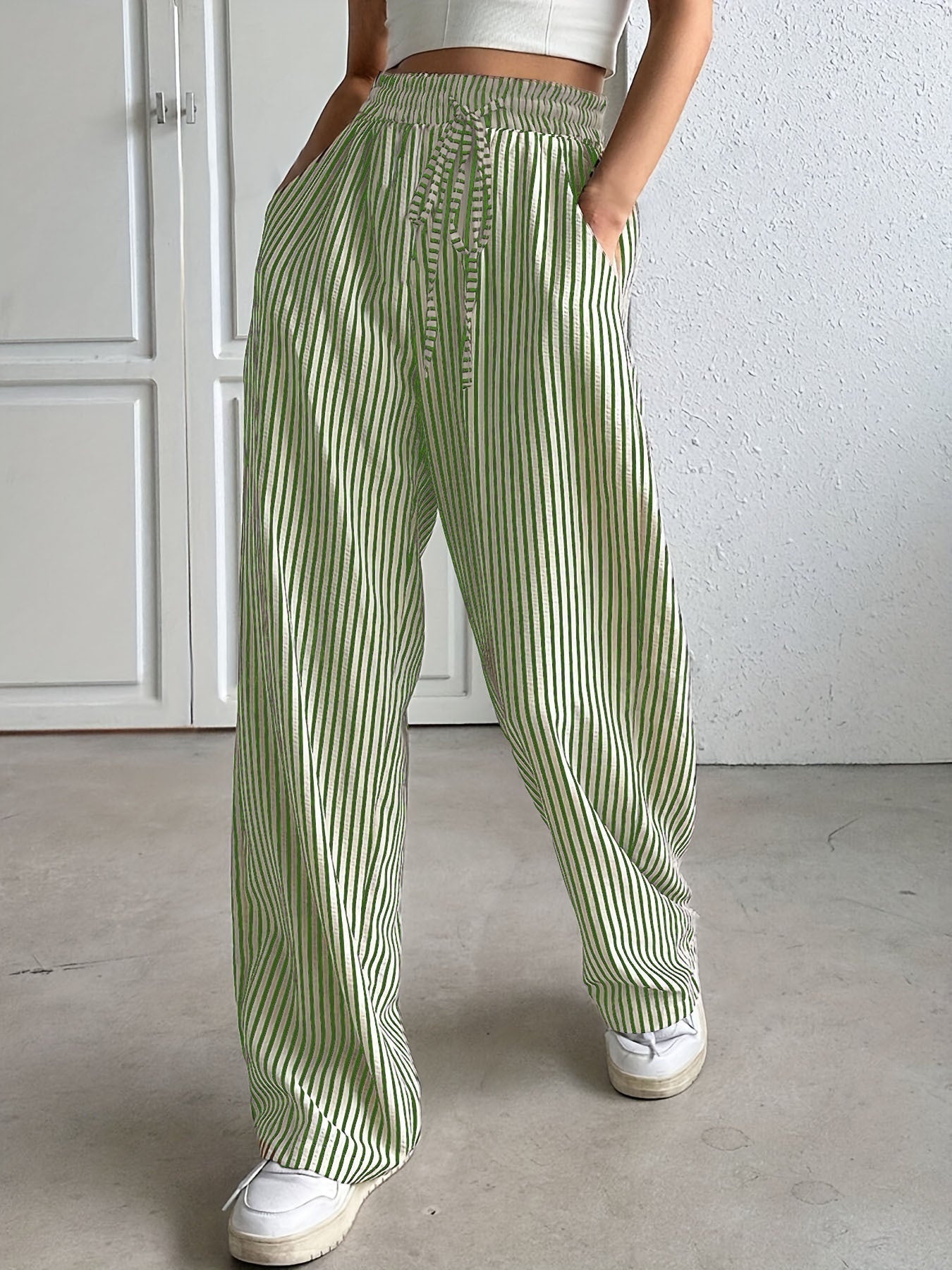 Savora™ – Wide-Leg Striped Trousers