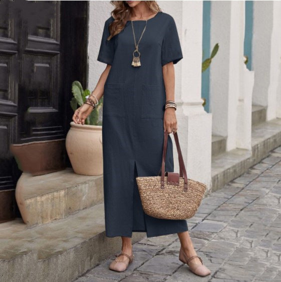 Savora™ – Short Sleeve Pocket Maxi Dress