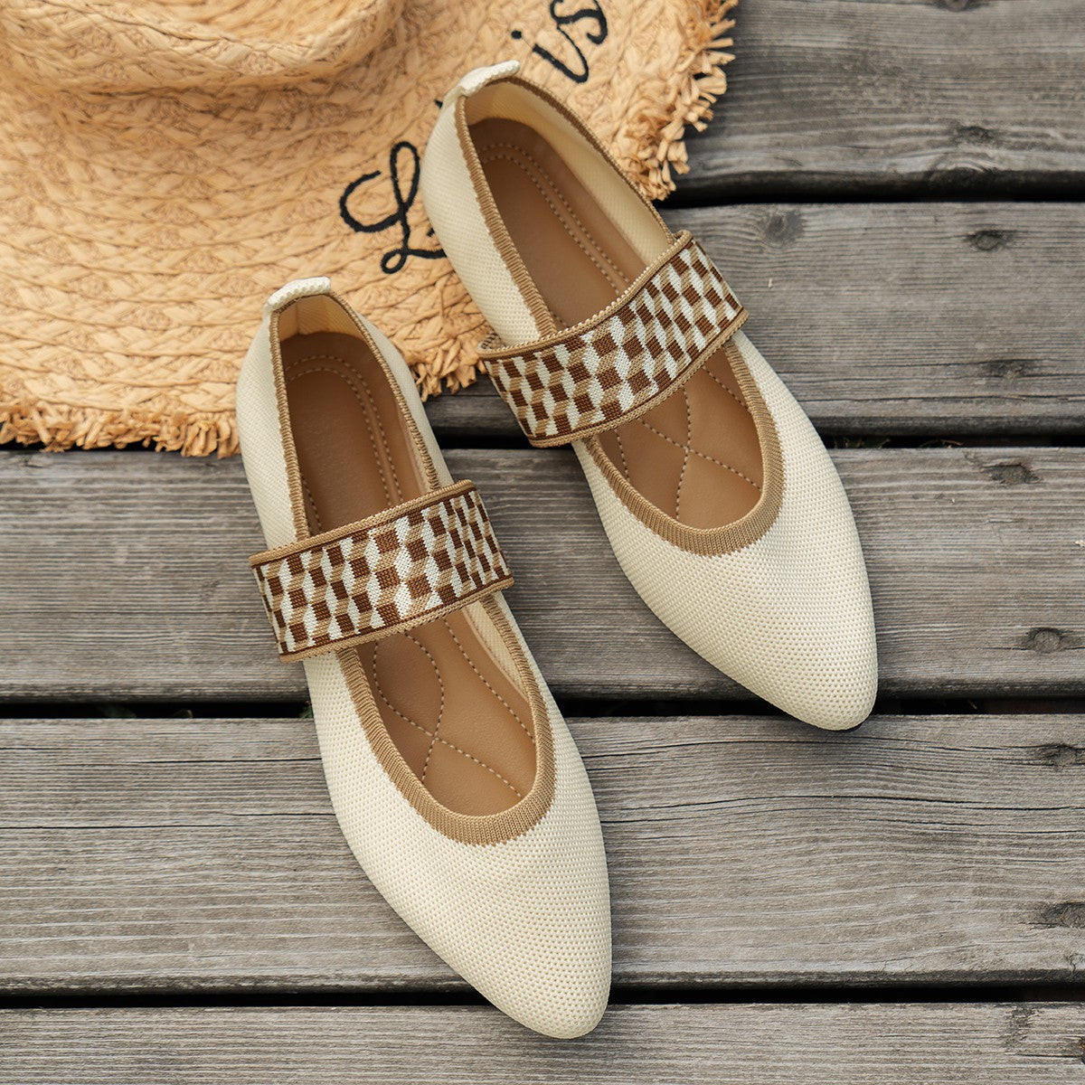 Savora™ – Patterned Strap Ballet Flats