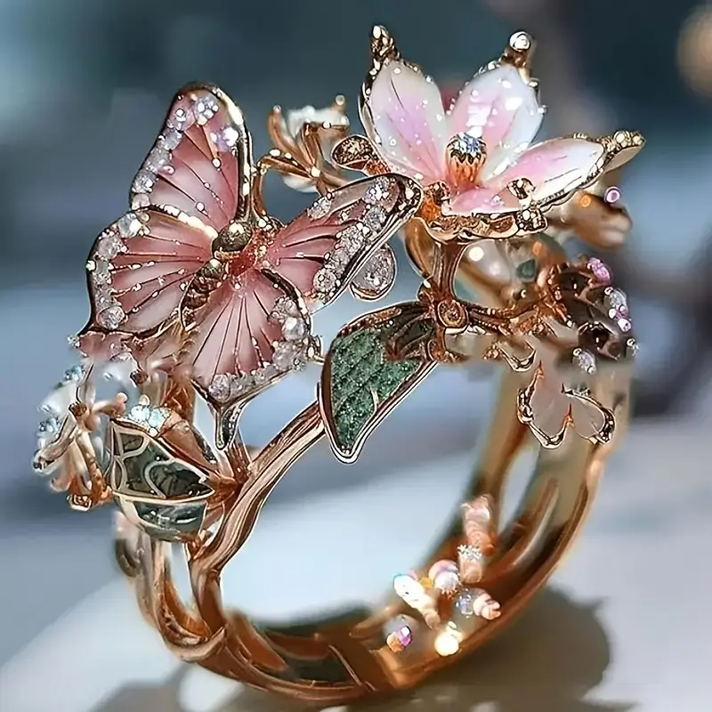 Savora™ - Nature Bright Butterfly Zirconia Ring