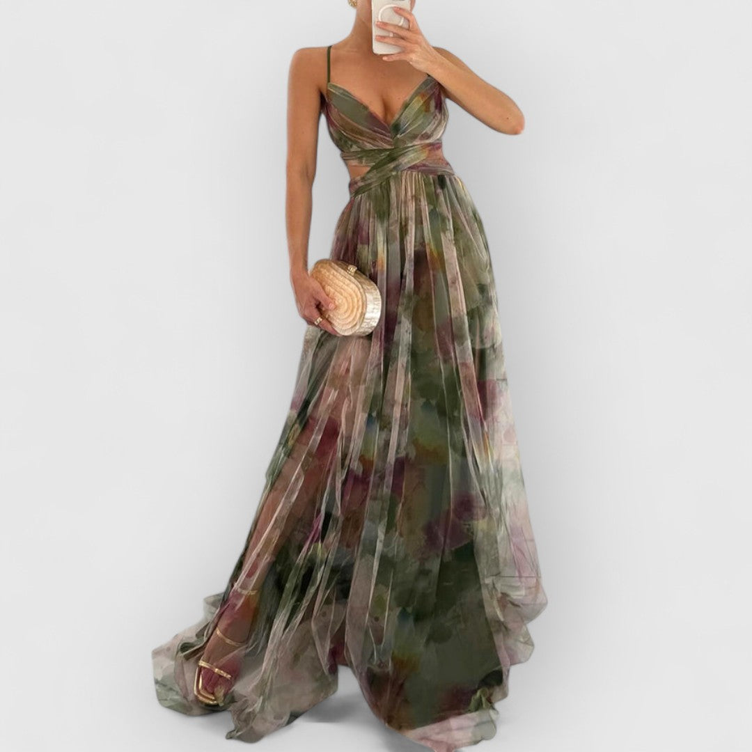 Savora™ – Draped Cut-Out Maxi Dress