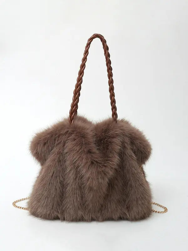 Candice - Plush Velvet Shoulder Tote