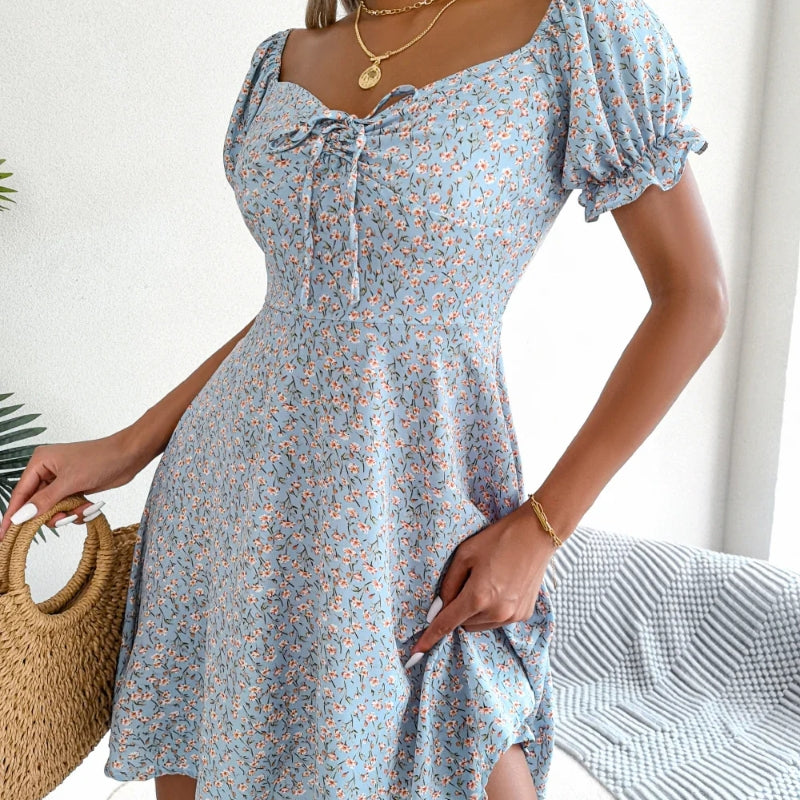 Eleanor - Elegant Floral Mini Dress