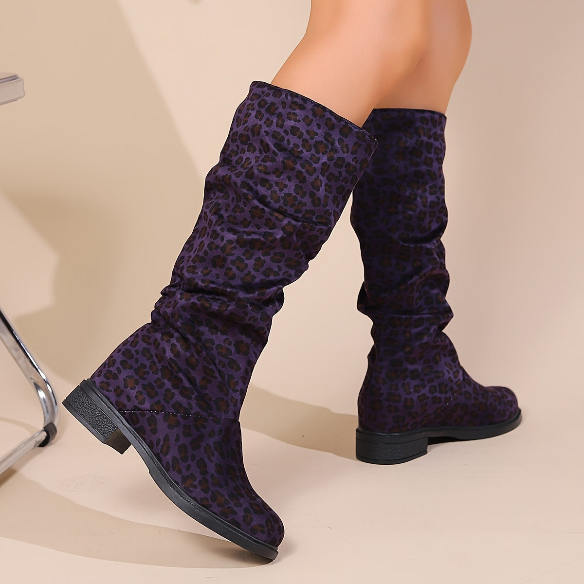 Savora™ - Leopard Print Mid-Calf Boots