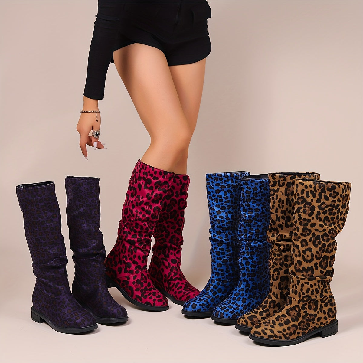 Savora™ - Leopard Print Mid-Calf Boots