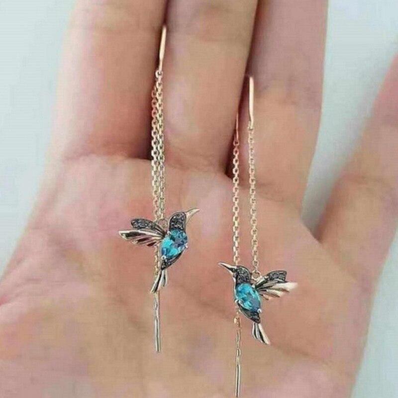 Savora™ - Hummingbird Enamel and Zirconia Earrings