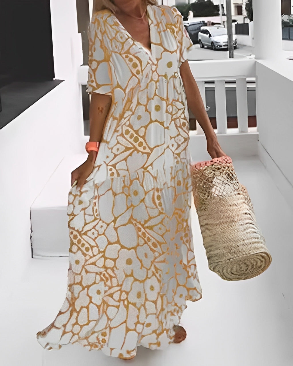 Savora™  – Flower Print Maxi Dress